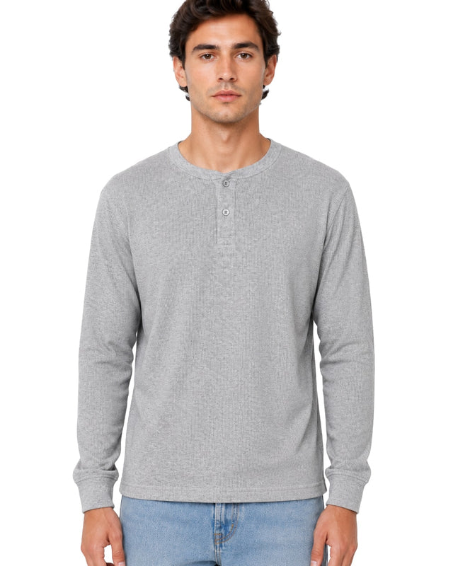 Men's Thermal Top Henley Neck #TH2