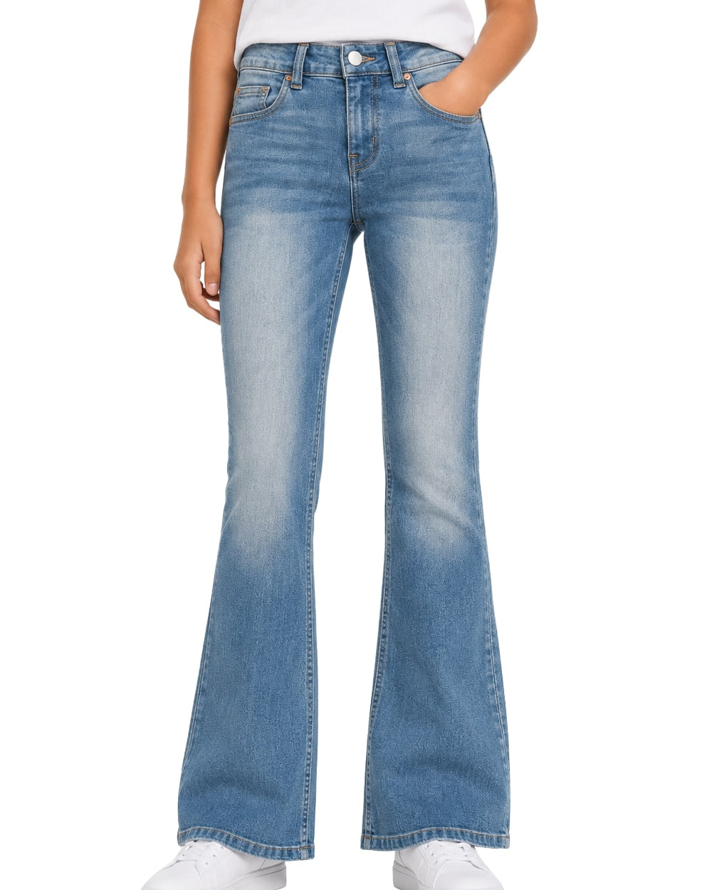 Girls' Faded Skinny Jeans #03