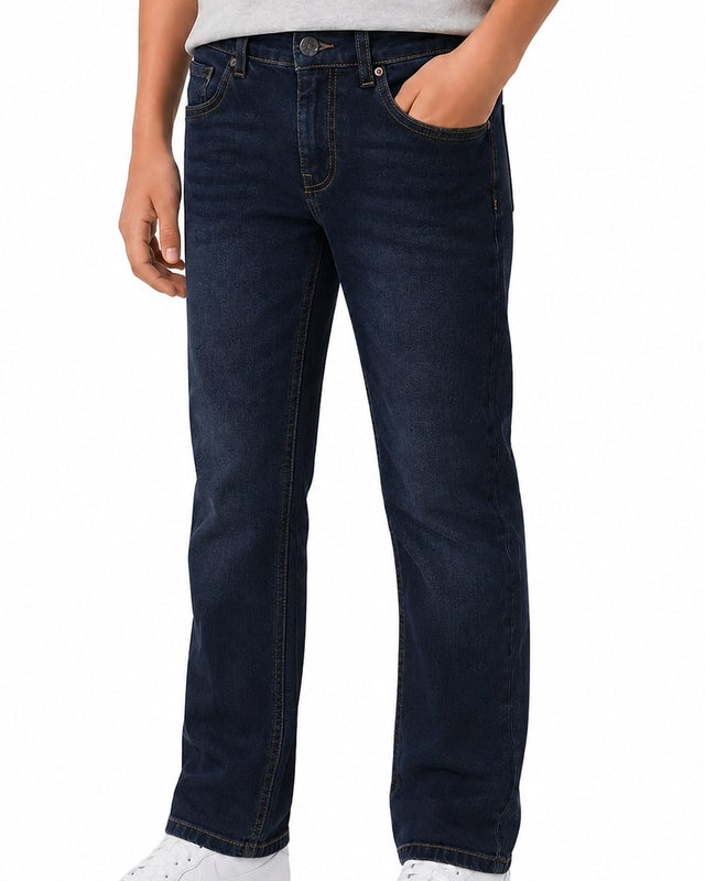 Boys' Faded Skinny Jeans #303 Dark Navy