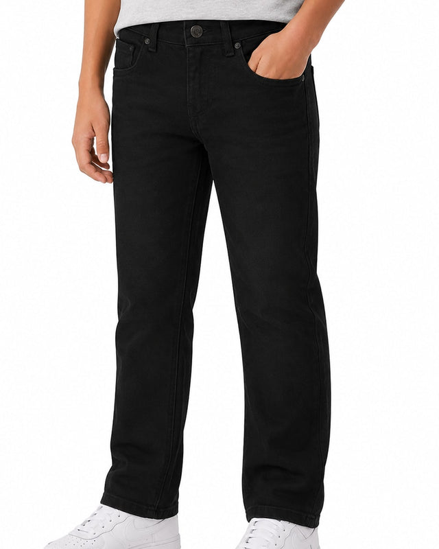 Boys' Faded Skinny Jeans #304 Black