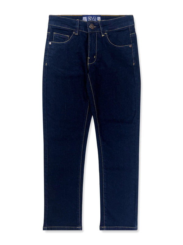 Boys' Skinny Jeans #401 Plain Dark Navy