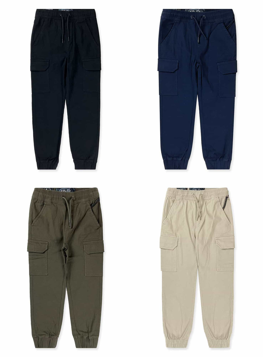 Boys’ Cotton Twill Cargo Jogger Pants #800