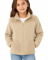 Girls’ Micropolar Sherpa Fleece Zip-Up Jacket #53