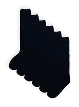 Knee-Length Black Cozy Socks (Dozen)