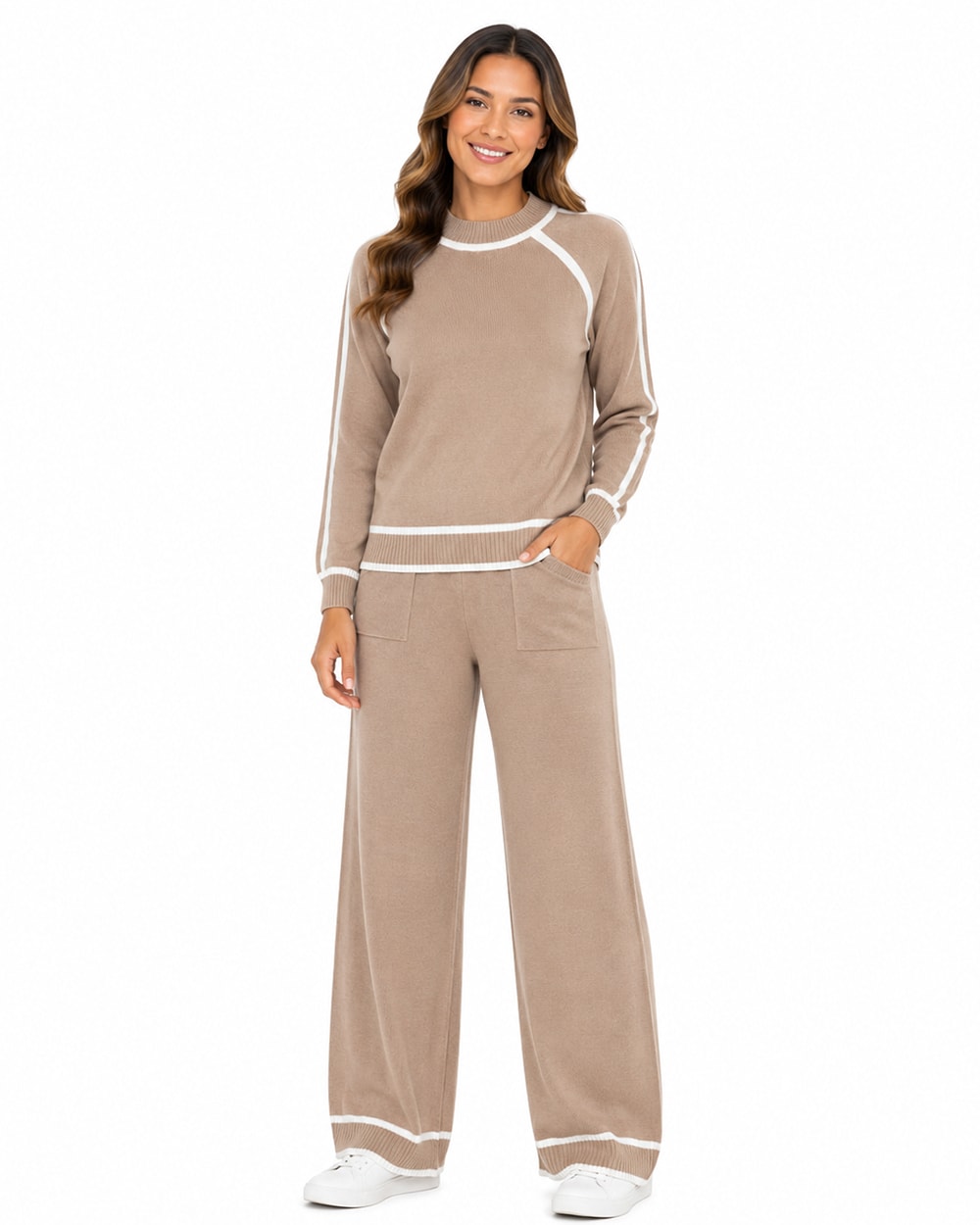 Knit Sweater & Wide-Leg Lounge Set #103