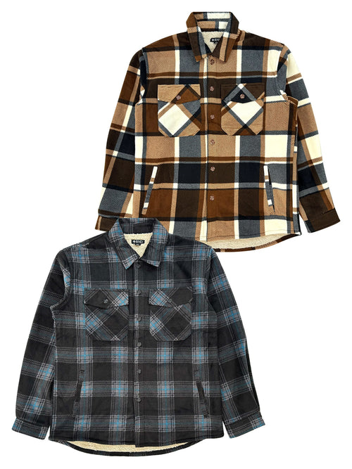 Boys' Shacket with Sherpa Lining #534