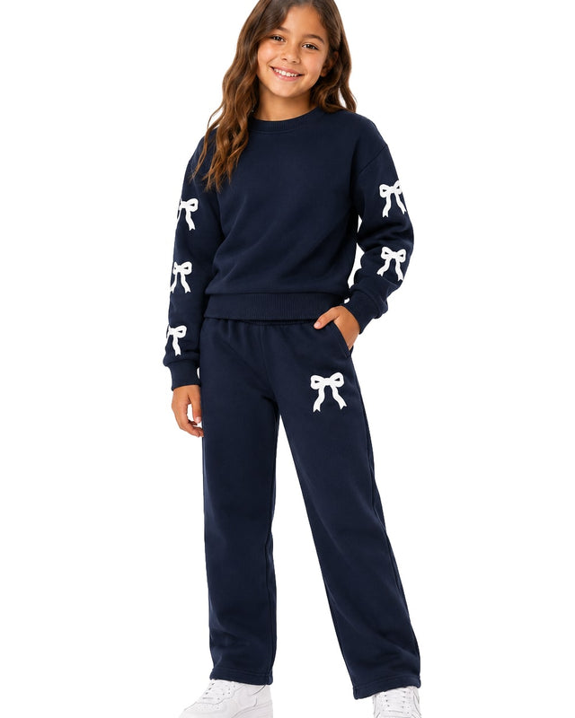 Girls' Hoodie & Sweatpants Set #Q04