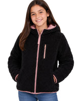 Girls' Reversible Jacket With Sherpa Lining #97-26
