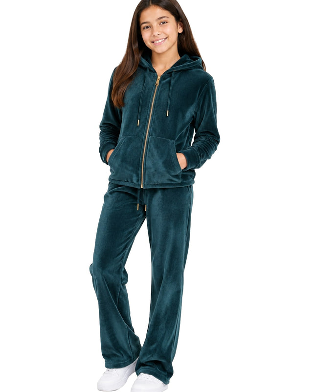 Girls' Corduroy Hoodie & Pants Set #C01