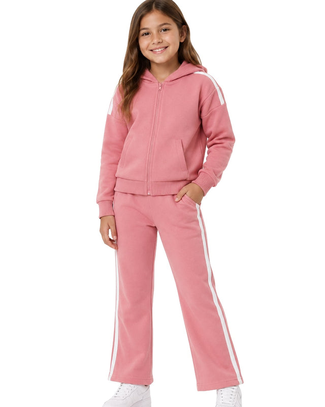 Girls' Hoodie & Sweatpants Set #Q05