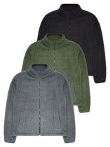 Men's Full-Zip Sherpa Fleece Jacket #J13