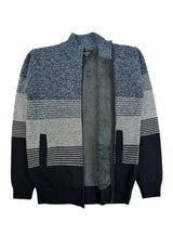 Men's Striped Bonded Sweater #08