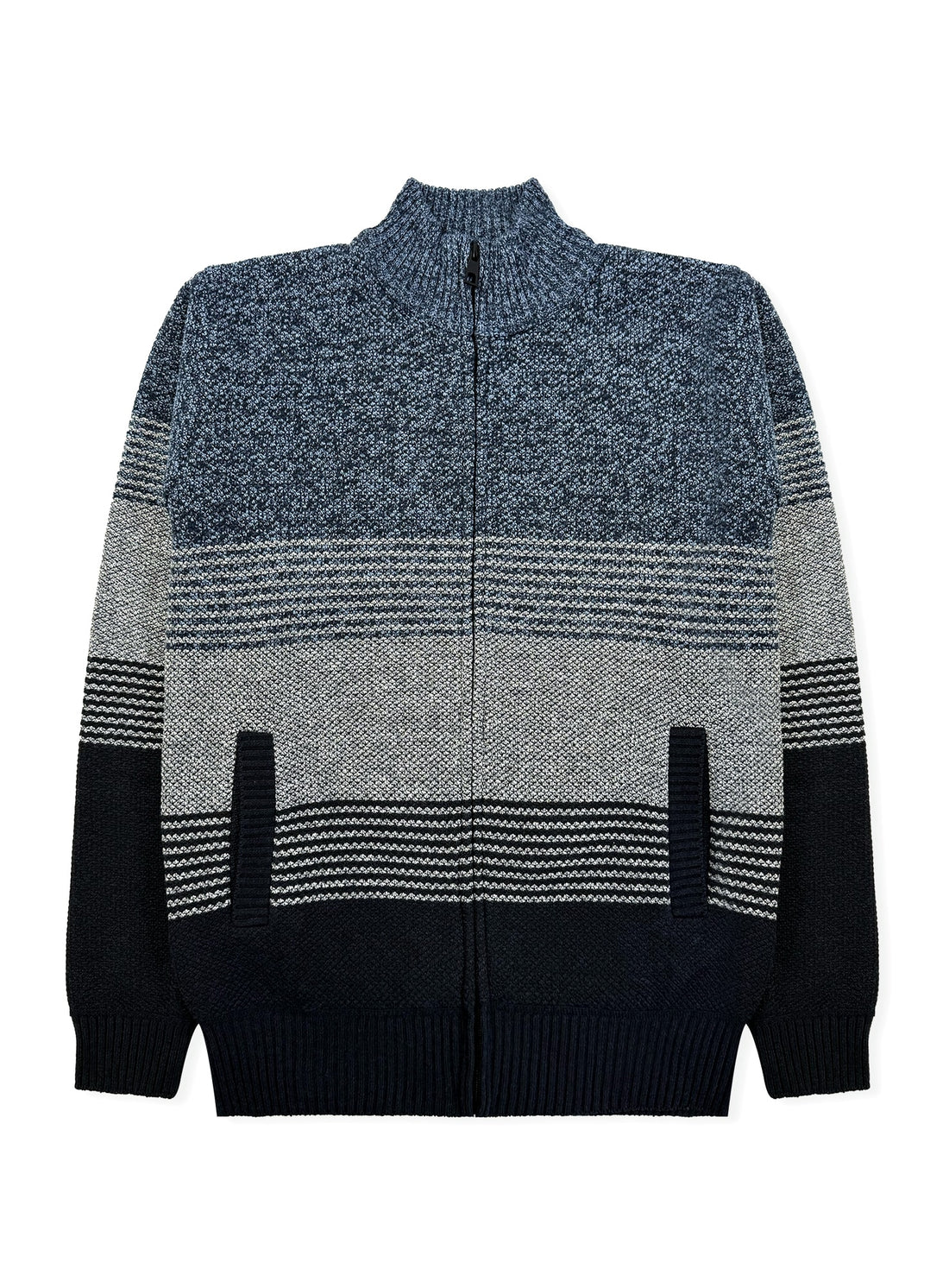 Men's Striped Bonded Sweater #08