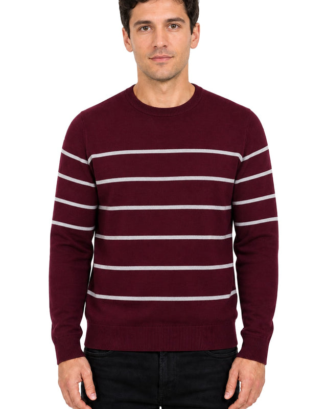 Men's Striped Crew Neck Sweater #262