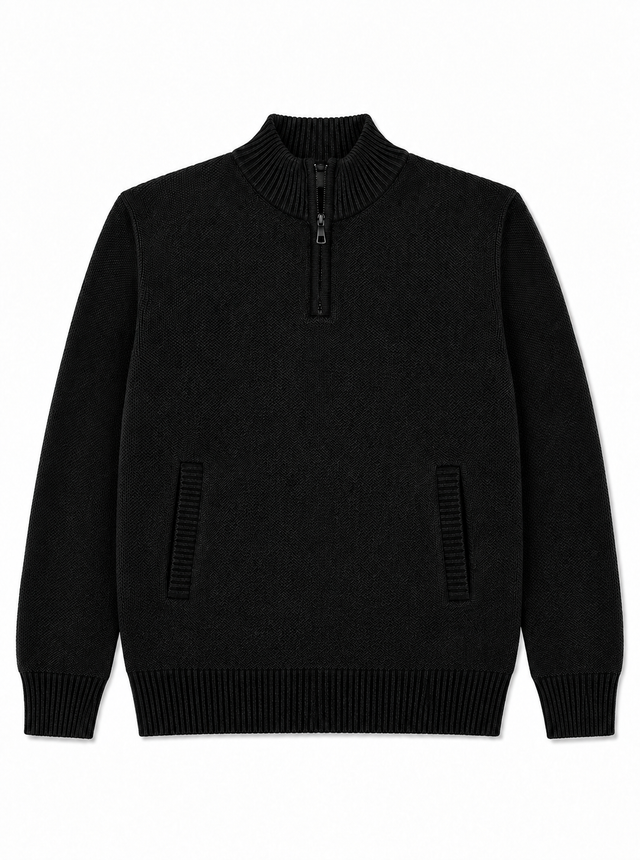 Men's Quarter Zip Bonded Sweater #RX6W20X