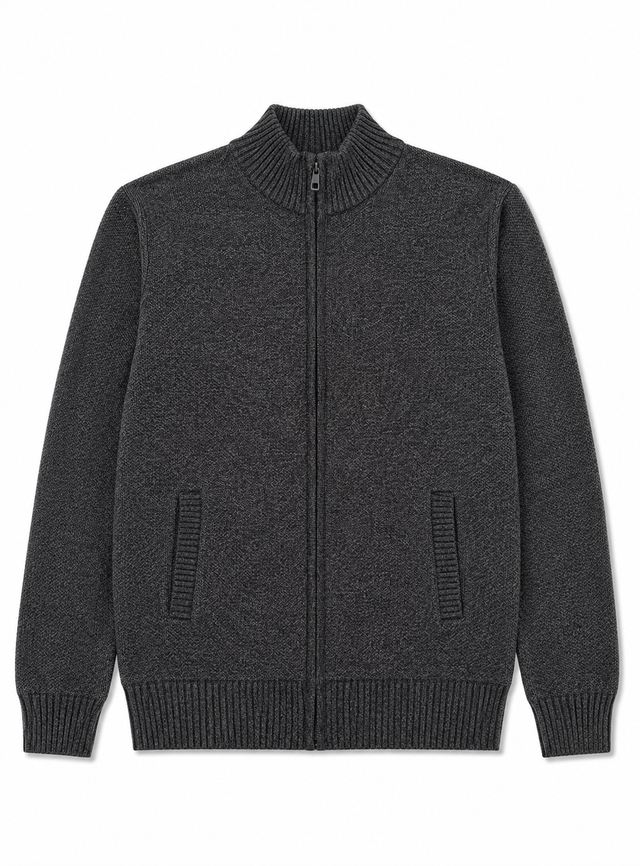 Men's Zip Up Bonded Sweater #RX6W20X