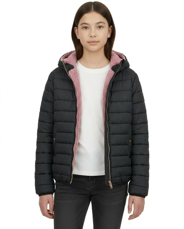 Girls' Reversible Jacket With Sherpa Lining #97