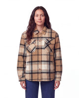 Ladies' Plush Shacket with Sherpa Lining #35