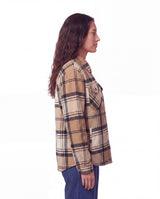 Ladies' Plush Shacket with Sherpa Lining #35