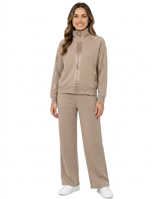 2pc Modal Lounge Set with Satin Ribbon and PearlZipper