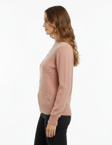 Mock Neck Pearl Sweater