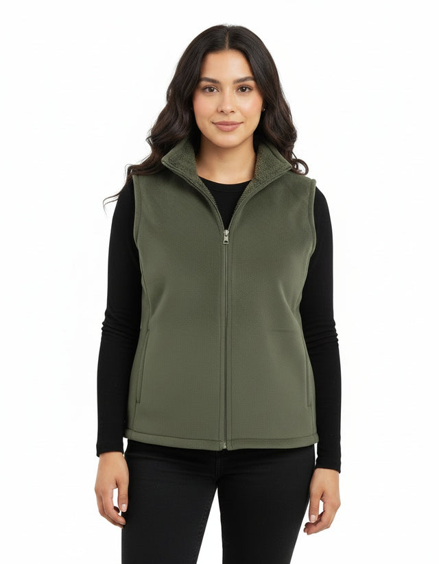 Fleece Vest With Sherpa Lining