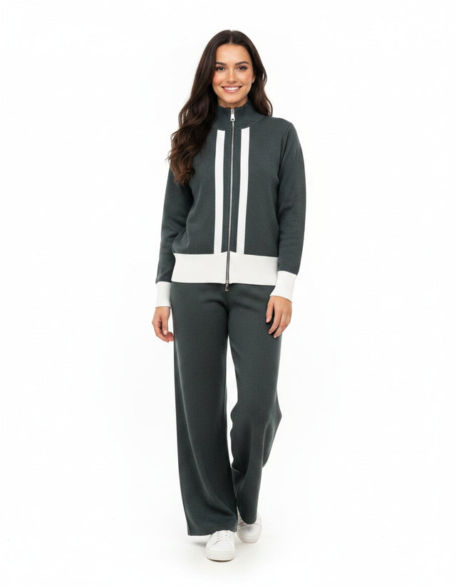 Knit Sweater & Wide-Leg Lounge Set #102