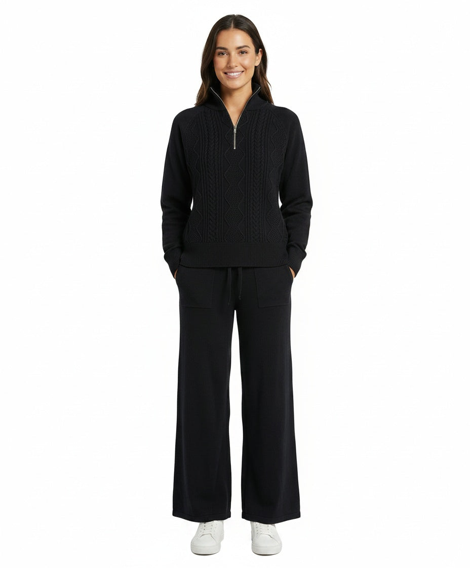 Quarter Zip Sweater 2pc Lounge Set